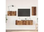 Maison Exclusive - Mobile Tv Con Cassetti 4 Pz. Legno Antico Materiale Ligneo