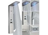 Pannello Doccia, Display Led, Montaggio A Parete, 8024 Nichel Spazzolato
