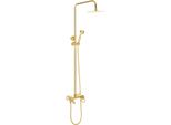 Set Doccia, Regolabile In Altezza, Con Getto Multifunzione, Oro