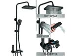Set Di Miscelatori Per Doccia, Soffione, Doccetta, Bidet, Display Nero