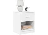 Vidaxl Comodino Con Cassetto Bianco 40X34X50 Cm