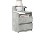 Maison Exclusive - Comodino Con 2 Cassetti Grigio Cemento 40X33X60 Cm