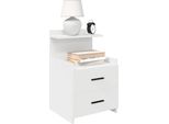 Maison Exclusive - Comodino Con 2 Cassetti Bianco 40X36,5X62 Cm