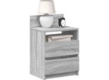 Vidaxl Comodini 2 Pezzi Con 2 Cassetti Grigio Sonoma 40X33X60 Cm