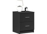 Vidaxl Comodini 2 Pezzi Con 2 Cassetti Nero 40X36X50 Cm