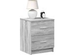 Maison Exclusive - Comodino Con 2 Cassetti Grigio Sonoma 40X36X50 Cm