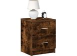 Maison Exclusive - Comodino Con 2 Cassetti Rovere Affumicato 40X36X50 Cm