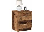 Maison Exclusive - Comodini 2 Pz. Con 2 Cassetti Effetto Legno Antico 40X36X50 Cm
