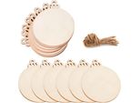 Set Di 30 Pezzi - Ornamenti In Legno Da Dipingere Per Natale, Decorazioni Natalizie Fai Da Te, Cerchi In Legno Ideali Per Progetti Fai Da Te, Matrimoni E Decorazioni Natalizie - Ornamentify