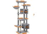 Torre Per Gatti, Design A Più Livelli, Amaca Accogliente, AMT0293GY, Xl