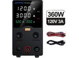 Alimentatore Dc, Tensione Regolabile, Connessione Per Ricarica Rapida, Nero 0-120V 0-3A, Nero 0-120V 0-3A
