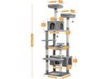 Torre Per Gatti, Design A Più Piani, Amaca Accogliente, AMT0204GY, Xl