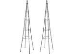 Traliccio Da Giardino, Struttura In Metallo Resistente, Design Moderno, Nero