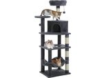 Albero Per Gatti, Struttura A 5 Livelli, Accogliente Tiragraffi, AMT0331DGY, L