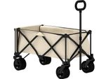 Carrello Da Giardino, Portata 100 Kg, Design Pieghevole, Kaki