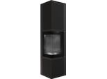 Stufa In Acciaio Kratki Tora/L 8 Kw Ø 150 Quarzo Sinterizzato Nero Assoluto Rivestimento Nero Con Porta A Molla