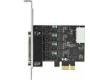 Delock - Serieller Adapter - Pcie 2,0 Low-Profile - RS-232 X 4 - Schwarz (89895)