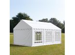 Toolport Tendone Per Feste 4X6 M Pvc Ritardante Di Fiamma - Bianco 100% Impermeabile Tendone Da Esterno Tenda Party