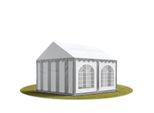 Toolport 3X3 Mtendone Per Feste Premium Pvc Grigio-Bianco 100% Impermeabile Tendone Da Esterno Tenda Party