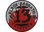 Black Sabbath - Toppa Rotonda "13 Flames"" - Poliestere RO1122 (Taglia Unica) (Rosso/Nero)"