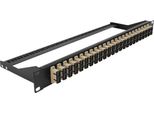 Delock - Patch Panel - Rack Montierbar - Sc Duplex Mm X 24 - Schwarz, Beige - 1U - 48.3 Cm (19")"