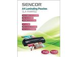 Sencor Sla FA4M150 Fogli/Incarti Di Laminazione A4, Spessore 2 X 75 Micron, Confezione Da 25