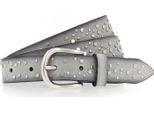 Vanzetti Pelle Cintura 25Mm Rivet Belt W75 Light Grey Grigio Chiaro