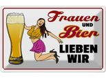 Vianmo Insegna Di Latta 20X30 Cm Frauen Und Bier Lieben Wir