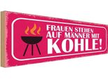 Vianmo Insegna In Legno 10X27 Cm Frauen Stehen Auf MäNner Kohle
