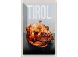Vianmo Insegna Di Latta 18X12 Cm Tirol Fleisch Rind Gebraten Gericht