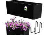 Kadax Vaso Da Fiori Con Inserto "Fontana"", 56 Cm, Con Staffe, Motivo Liscio, Nero"