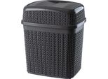 Cestino Per Cosmetici In Plastica Kadax "Tonni"", Cestino Per Rifiuti Con Coperchio Basculante, Cestino Per Bagno, Antracite, 5L"