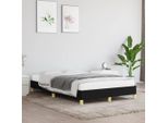 The Living Store Struttura Letto Nera 120X200 Cm In Tessuto