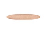 The Living Store Piano Del Tavolo Rotondo Ø80X1,5 Cm Rovere Massiccio Non Trattato