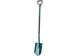 Vanga Da Giardiniere Kadax "Seyssel"", Pala Da Giardino In Metallo Con Manico In Legno, Impugnatura A D, 118 Cm, Verde"