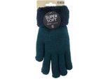 Guanti Foderati A Maglia Da Donna " Guanti Invernali Teddy "" Guanti Da Dito Super Soft [Blu Scuro]"