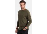 Ombre Clothing Maglietta Da Uomo A Maniche Lunghe Eliwn Oliva Scuro Xl