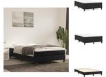 Letto Vidaxl Boxspring Nero 120X200 Cm In Velluto - Letti E Strutture Letto