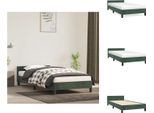 Vidaxl Struttura Letto Con Testiera In Velluto Verde Scuro 80X200 Cm - Letti E Strutture Letto