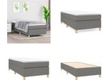 Vidaxl Letto Boxspring Grigio Scuro 100X200 Cm In Tessuto - Letto Boxspring - Boxspringbetten - Bett - SchlafzimmermöBel