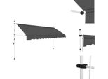 Vidaxl Tenda A Scomparsa Manuale 350 Cm Antracite - Tende Da Sole