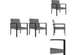 Vidaxl Sedie Da Pranzo Da Giardino 2 Pz. Poli Rattan Grigio - Sedie Da Giardino