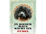 Vianmo Insegna In Legno 40X30 Cm Hund In Diesem Haus Wacht Ein Pudel