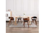 The Living Store Sedie Da Pranzo 4 Pz. Bentwood E Similcuoio