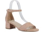 Van Hill Sandali Classici Donna Scarpe Eleganti 841131, Colore: Nude Velours, Taglia: 37