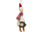 Oca Con Ghirlanda In Feltro Per Appendere Il Natale - Sass & Belle