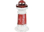 Faro In Metallo Bianco E Rosso - Batela