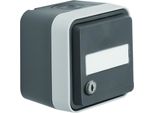 Berker 47893505 Presa Di Corrente Schuko Con Coperchio Incernierato Da Superficie Grigio/Grigio Chiaro Opaco Berker W.1