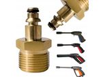 Rosfix Adattatore M22 X 1,5 In Ottone – Attacco Rapido Per Idropulitrici Bosch, Ar, Black+Decker | Perno Da 14 Mm | Resistente