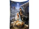 Coperta Calda In Micropush 150X200 Cm - Nascita Di Gesù Cristo